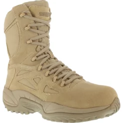 Cheapest 💯 Reebok 👩 Women's RB894 Rapid Response IMP Side Zip Comp Toe Desert Military Boot Tan 🎉